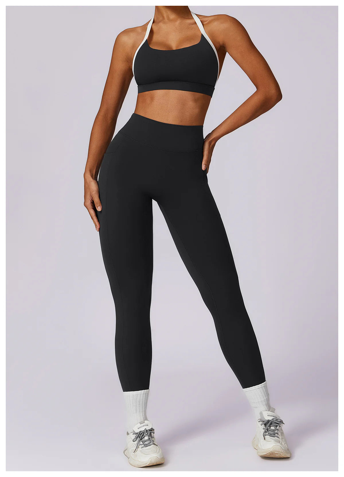 Halter Sports Bra & High-Waist Legging Set