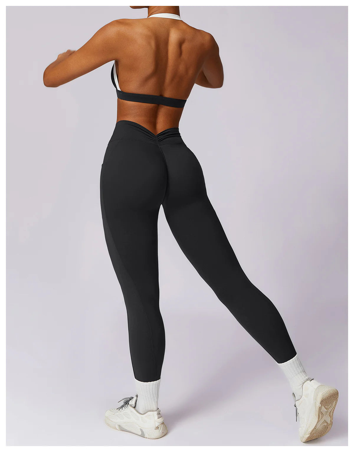 Halter Sports Bra & High-Waist Legging Set