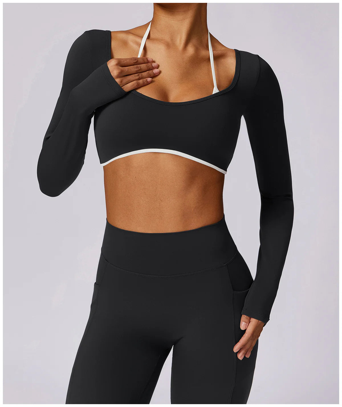 Halter Sports Bra & High-Waist Legging Set