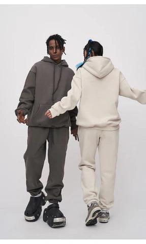 CozyCore Fleece-Lined Hoodie &
Sweatpants Set -Your go to set for chill days or airport