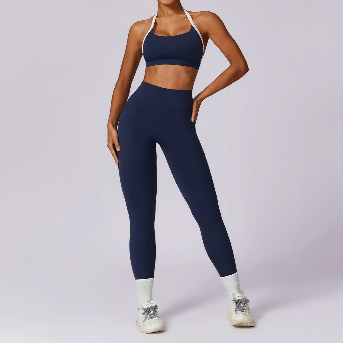 Halter Sports Bra & High-Waist Legging Set