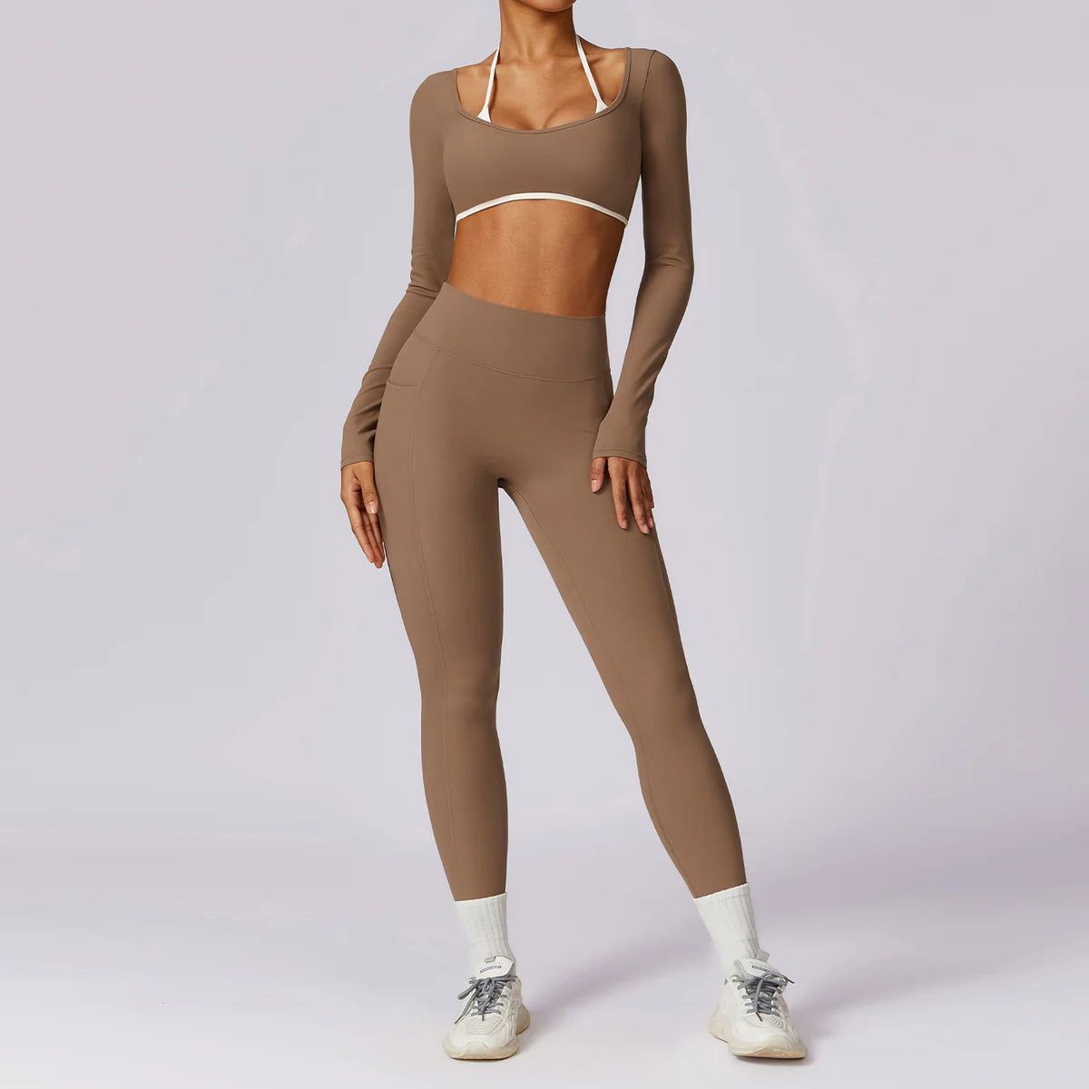Halter Sports Bra & High-Waist Legging Set
