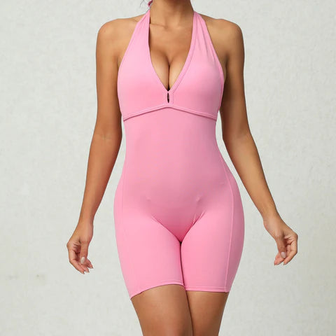 Peach Lift One-Piece Fitness Romper