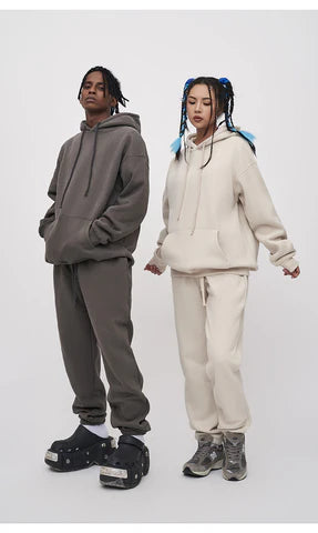 CozyCore Fleece-Lined Hoodie &
Sweatpants Set -Your go to set for chill days or airport