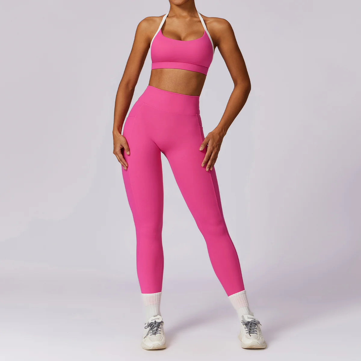 Halter Sports Bra & High-Waist Legging Set