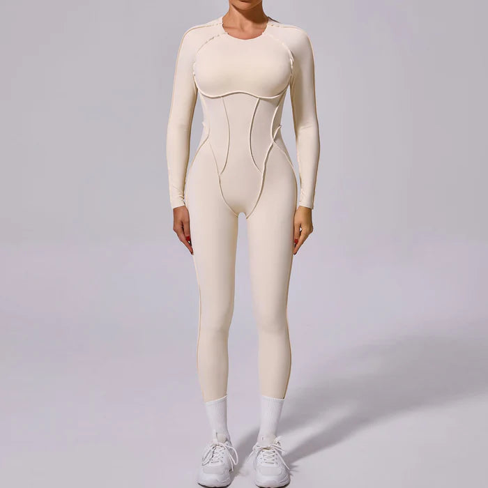 Contour Backless Jumpsuit -
Trendy Stitching One-Piece